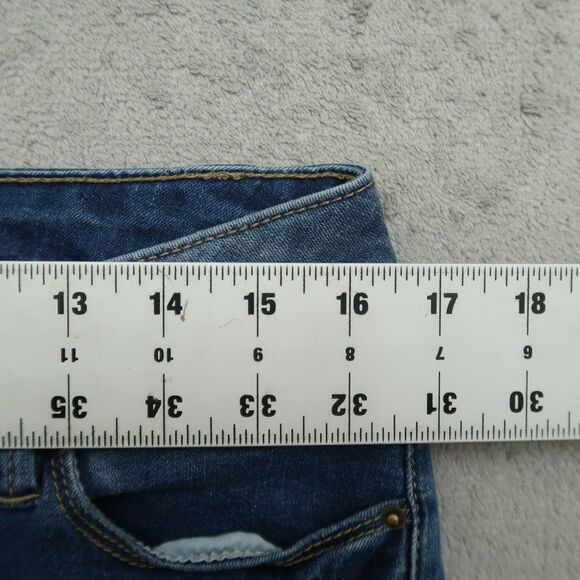 YMI Jeans Women's Size 14 Blue High-Rise Skinny Denim 29" Inseam Distressed - Picture 3 of 16